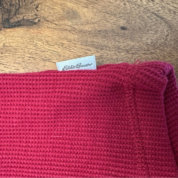 ☀️ NWOT EDDIE BAUER Waffle-Knit Raglan Long Sleeve Crew - Picture 8 of 10